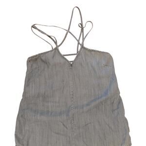 RVCA Gray Cross-Strap V-Neck Tank